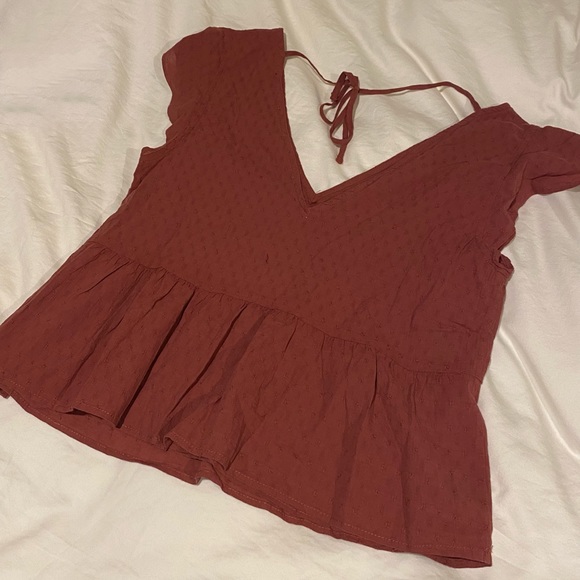 Abercrombie Flutter Sleeve Trapeze Top - Picture 3 of 3